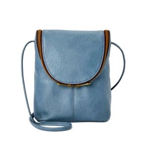 Sky Blue Kangaroo Pouch Crossbody Bag